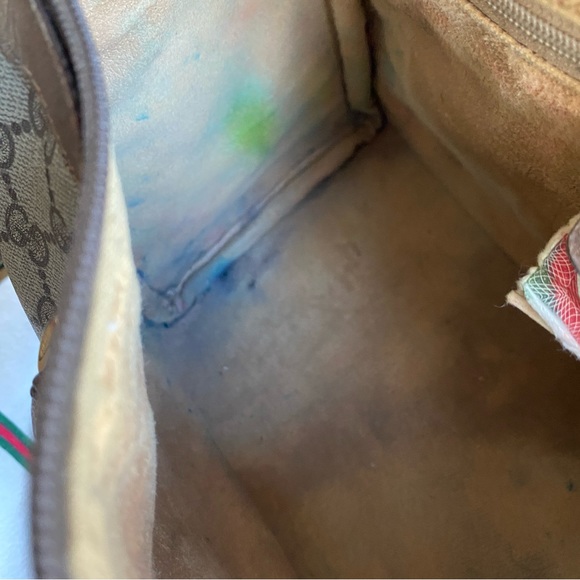 Vintage Gucci Brown Boston Web Bag Doctor Satchel with Dust Cover - Picture 15 of 16